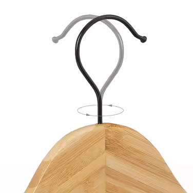 Relaxdays Clothes Hangers, 10-Piece Bamboo Set