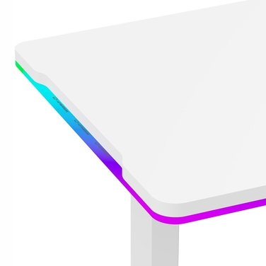 Ігровий стіл Ultradesk IRON WHITE, 132,5x60,5 см, регулювання висоти 71-81 см