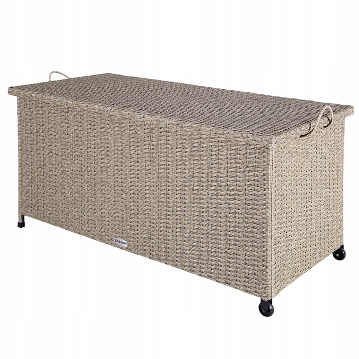 Садова скриня Casaria з техноротанга, 270 л, бежева