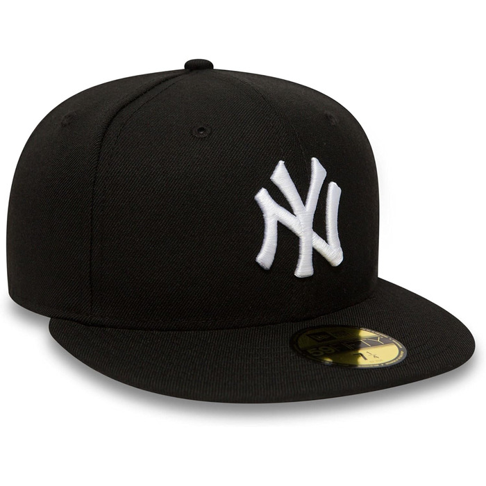 Кепка New Era 59Fifty MLB NBA з логотипом NY Yankees, чорно-біла, фіксований козирок