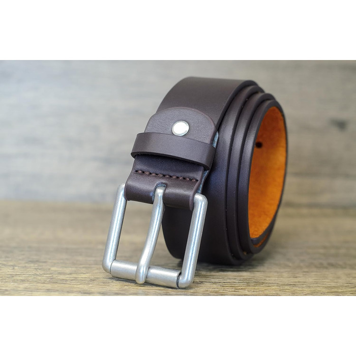 Чоловічий шкіряний ремінь Ossi 38 мм, 130 см (загальна довжина 145 см) - Колір: Коричневий