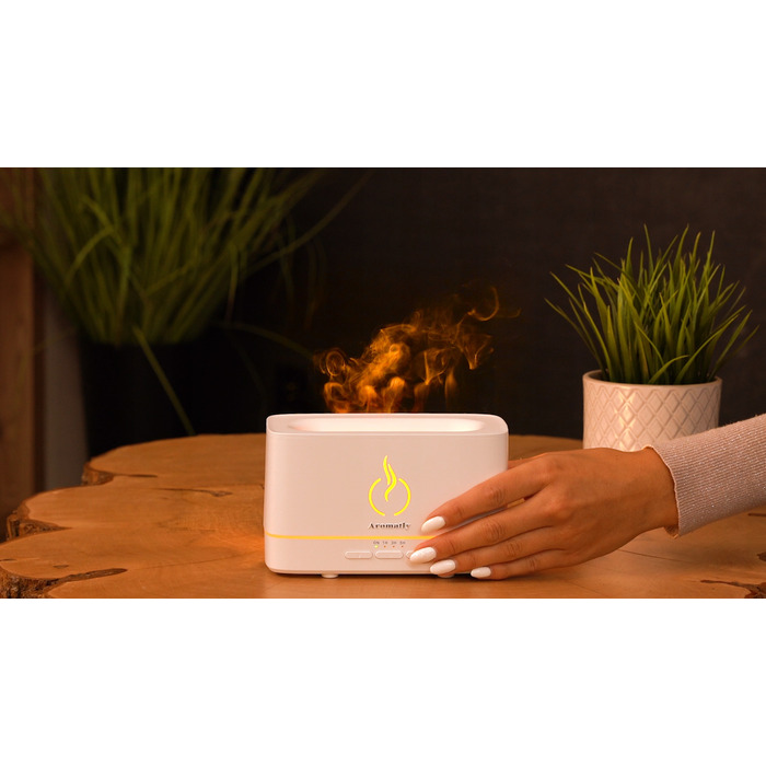 Ультразвуковий зволожувач повітря Aromatly Flame 2, білий, 20 мл/год