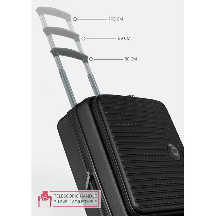 Чохол для багажу Hauptstadtkoffer Mitte - великий, жорсткий, з TSA, 4 колеса, 77 см, 130 літрів (Чорний)