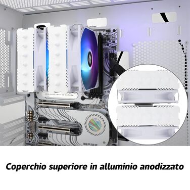 TR Peerless Assassin 120 SE ARGB - білий кулер для CPU з 6 heatpipes, 120 мм вентилятори, для AMD AM4 AM5/Intel 1700/1150/1151/1200