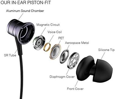 Навушники 1MORE E1009: стерео звук, баси, мікрофон, пульт, сумісні з iOS та Android (Чорний)