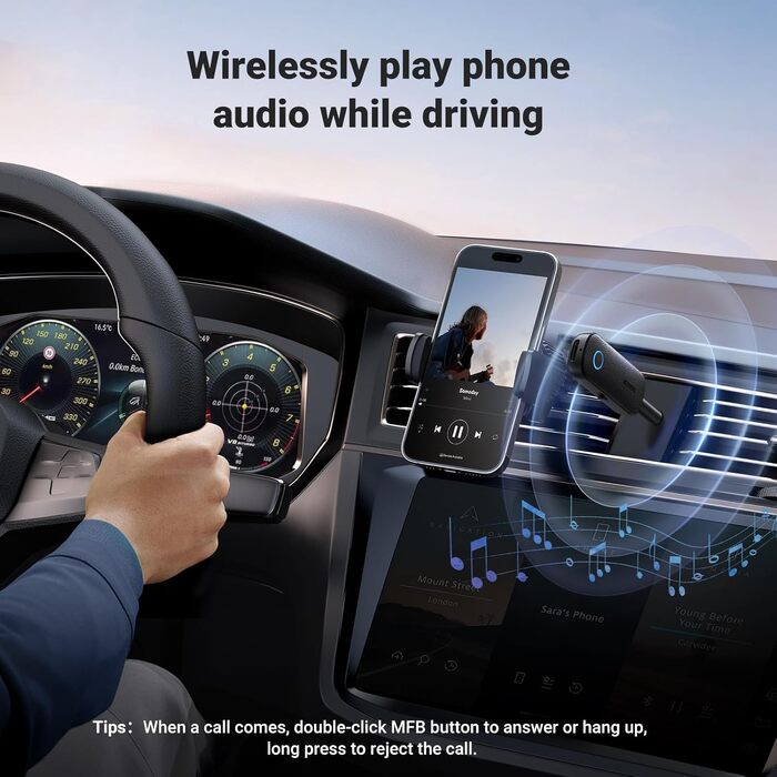 Bluetooth адаптер UGREEN 2-в-1 (передавач та приймач) для літака та аудіосистем, набір з 2 шт