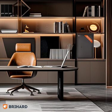 Сейф Tresor Business XL з ключовим замком, 50x35x36 см (ВxШxГ), Тітаново-сірий