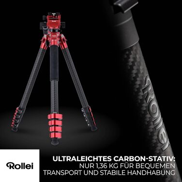 Карбоновий відеоштатив Rollei Easy Traveler Video: навантаження 4,5 кг, висота 164 см, ультралегкий та компактний