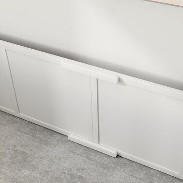 Кія для цуценят PawHut: вольєр-забіг для собак з регульованою дверцятами, білий, 196x96x48 см