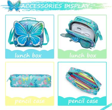 Шкільний рюкзак для дівчинки HTgroce, 3 клас, зелений з метеликом