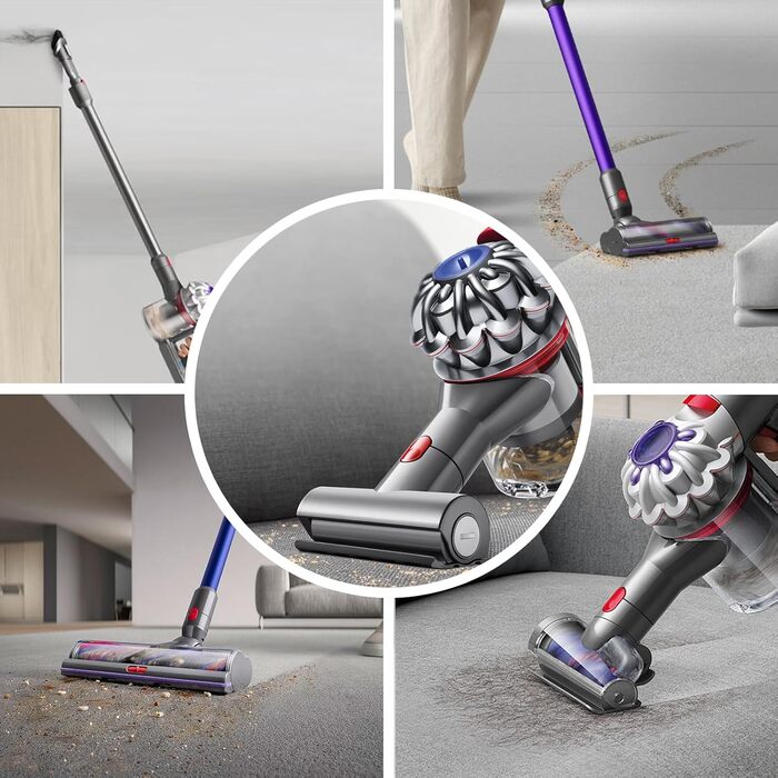 Запасний акумулятор V8 для пилососів Dyson, 4600mAh, сумісний з моделями SV10 Absolute Animal Fluffy Motörhead Exclusive Total Clean (2 фільтри + 1 викрутка + 3 шурупи + 1 щітка)