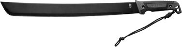 Мачете Gerber Gator Bush 45 см, карбоновий, з нейлоновим чохлом, чорний