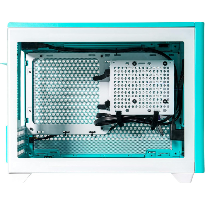 Корпус Mini-ITX Cooler Master MasterBox NR200P Caribbean Blue з загартованим склом, вертикальним кріпленням GPU та покращеною вентиляцією