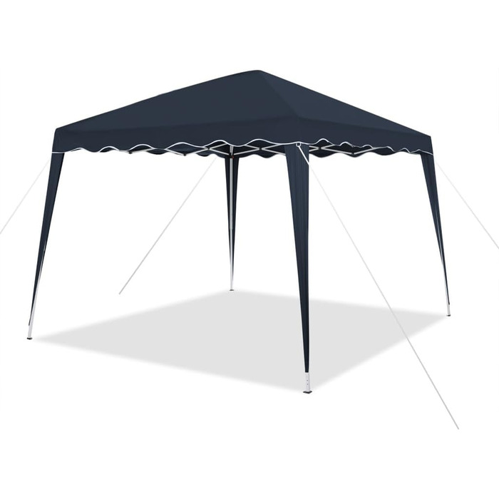 Foldable Gazebo 3x3m including bag | water-resistant, UV 50+ protection | Pop-up tent, foldable gazebo, garden tent, party tent, Capri | Click system metal frame (Blue)