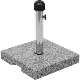 Mendler Umbrella Stand HWC-F92, Umbrella Stand, Granite - 23kg, Square, Grey