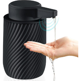 Automatic Soap Dispenser 300ml Electric Automatic Soap Dispenser with Sensor, No Touch Automatic Soap Dispenser with USB Charging for Bathroom, Kitchen, Toilet Black