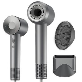 Іонізатор для волосся 160 000 іонів/хв, 500 млн негативних іонів, 55 дБ – професійний фен з насадкою-дифузором та магнітною насадкою, швидка сушка з холодною струєю
