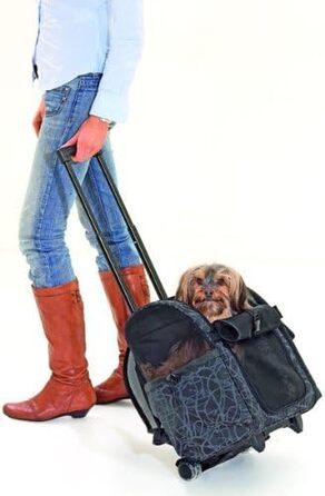 Чемодан Karlie Smart Trolley City L чорного кольору, 52 x 29 x 32 см