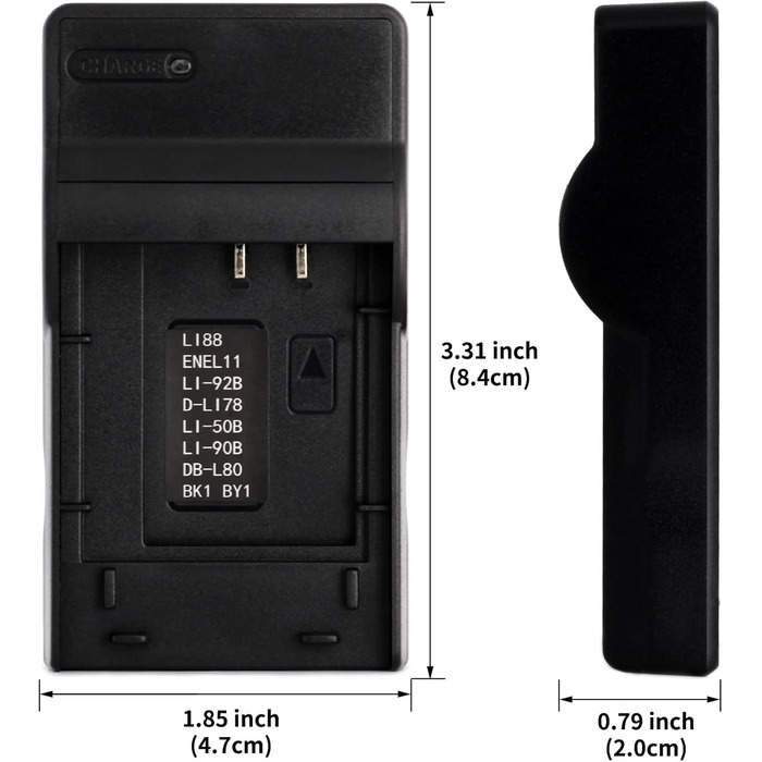 Зарядний пристрій USB LI-50B для камер Olympus (D-750, SH-21, SP-800UZ, SP-810UZ, SP-815UZ, Stylus 1010, 1030SW, SZ-12, SZ-14, Tough TG-2, VR-340, VR-350, XZ-1 та інші)