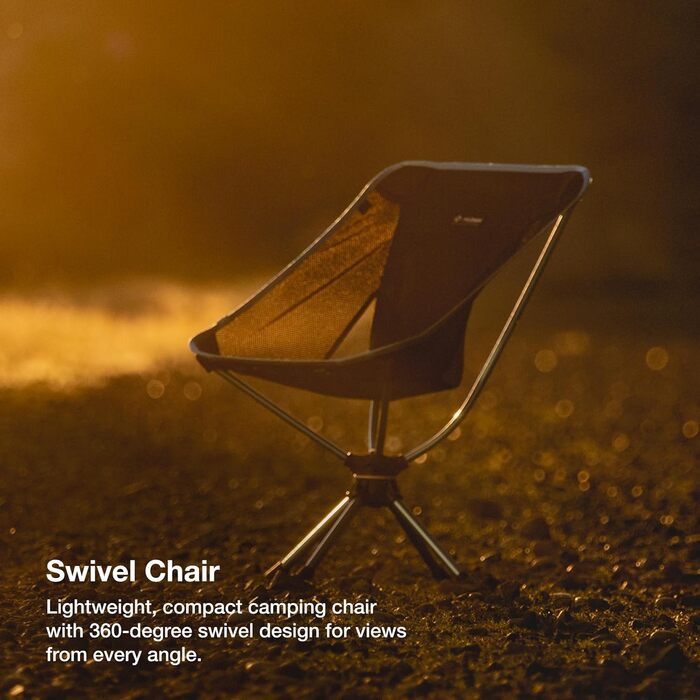Крісло Helinox Swivel - обертове, легке, чорне