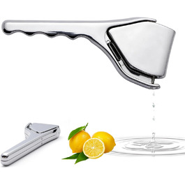 Прес для часнику та імбиру з нержавіючої сталі, велика чаша, стійкий до миття в посудомийній машині, 5 років гарантії