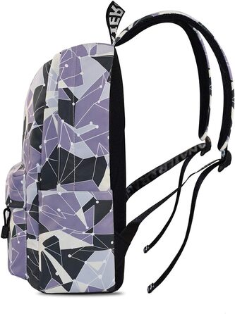 Шкільний рюкзак для дівчаток та хлопців: модний, водонепроникний, з відділенням для ноутбука (геометрія)