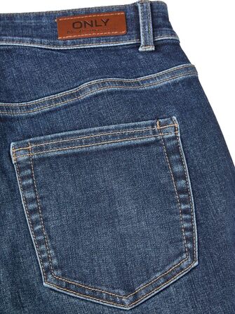 Джинси жіночі Only широкі штанини, розкльошені, середня посадка, блакитний денім (15349169)