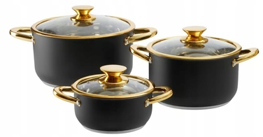 Набір каструль Ambition Royal Steel, нержавіюча сталь, 6 предметів
