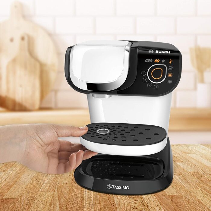 Кавомашина Tassimo My Way 2 TAS6502 з фільтром для води, 70+ напоїв, персоналізація, 1500 Вт (біла)