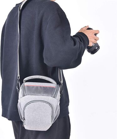 Водонепроникна сумка для камери FOSOTO з дощовиком: DSLR/SLR, Canon, Sony, Nikon, Fujifilm, сіра