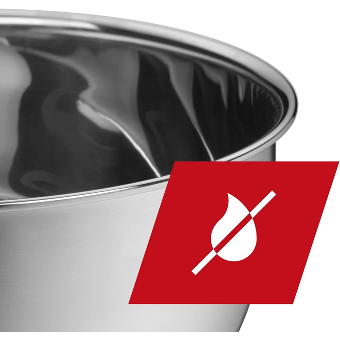 Silit 3-Piece Kitchen Bowl Set, Stainless Steel, Multifunctional as Mixing Bowl, Salad Bowl, Serving Bowl, Nesting