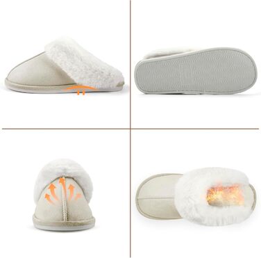 Тапочки домашні жіночі чоловічі зимові теплі зручні з плюшу, м'які, пухнасті, неслизькі, для дому та вулиці, 38/39 EU, бежеві