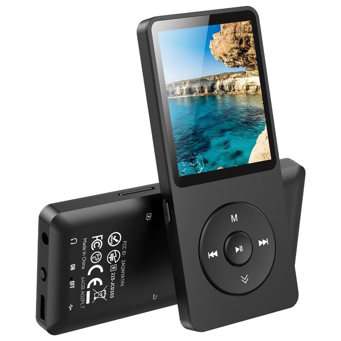 MP3 плеєр AGPTEK 64GB Bluetooth 5.3, 1.8