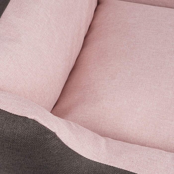 Knuffelwuff 14096-006 Dog Bed, Dog Basket, Dog Sofa, Dog Cushion, Dog Basket Cover Washable Tunnel XL (Black-Pink, L 120 x W 85 x H 25 cm)