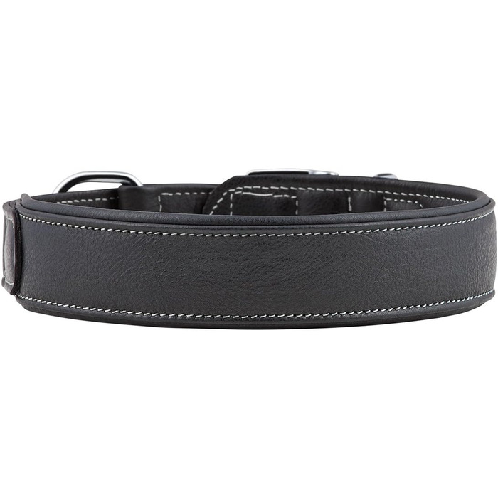 Нашийник для собак Knuffelwuff Glendale, чорний, 48-55 см, шкіряний