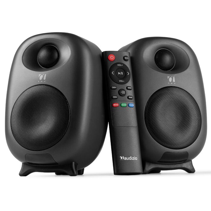 Audizio RS80 - Студійний монітор HiFi Bluetooth, 160 Вт | USB, RCA | Для геймерів та меломанів | Сірий