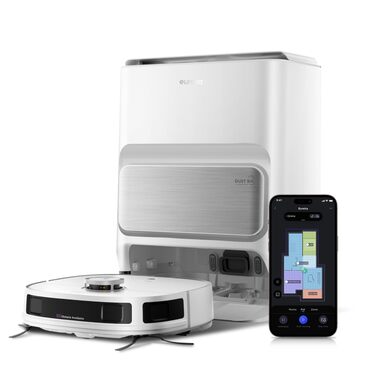 Робот-пилосос Eureka J12 Ultra з функцією миття, самостійне порожнення, прання та сушка, потужність 5000Pa, обертова функція миття, Dual-LiDAR навігація, 3D уникнення перешкод