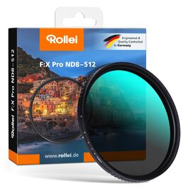 Варіативний ND-фільтр Rollei 77mm F:X Pro (ND8-ND512), скляний нейтральний фільтр для об'єктива, 3-9 ступенів затемнення