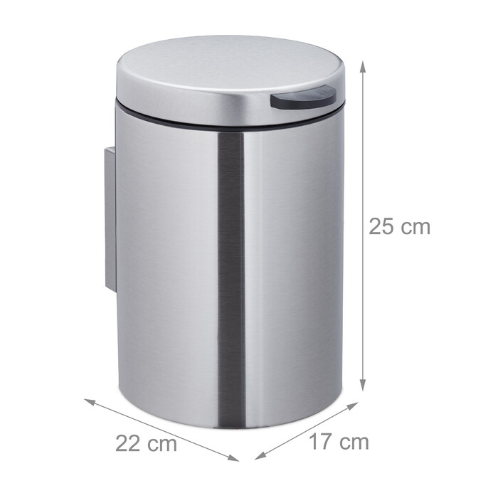 Relaxdays Cosmetic Containers Wall Mounting 3 l