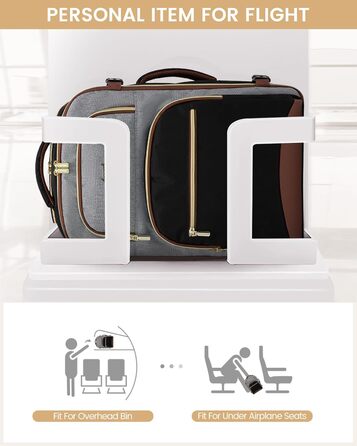 LOVEVOOK Рюкзак ручної поклажі для подорожей, 40L, чорно-сіро-коричневий. Рюкзак для жінок та чоловіків, 17.3 дюйми, водонепроникний, для авіаперельотів, кемпінгу та бізнесу