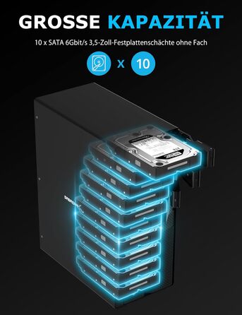 SABRENT Док-станція для жорстких дисків на 2 відсіки USB A - 2.5/3.5 дюймів SATA SSD/HDD, 5Gbps, підтримка до 10TB, функція офлайн-клонування (EC-HD2B)