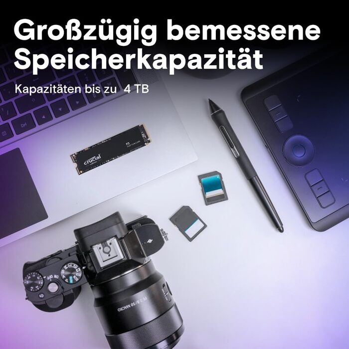 SSD Crucial P3 500GB M.2 NVMe PCIe Gen3 - Швидкий внутрішній накопичувач