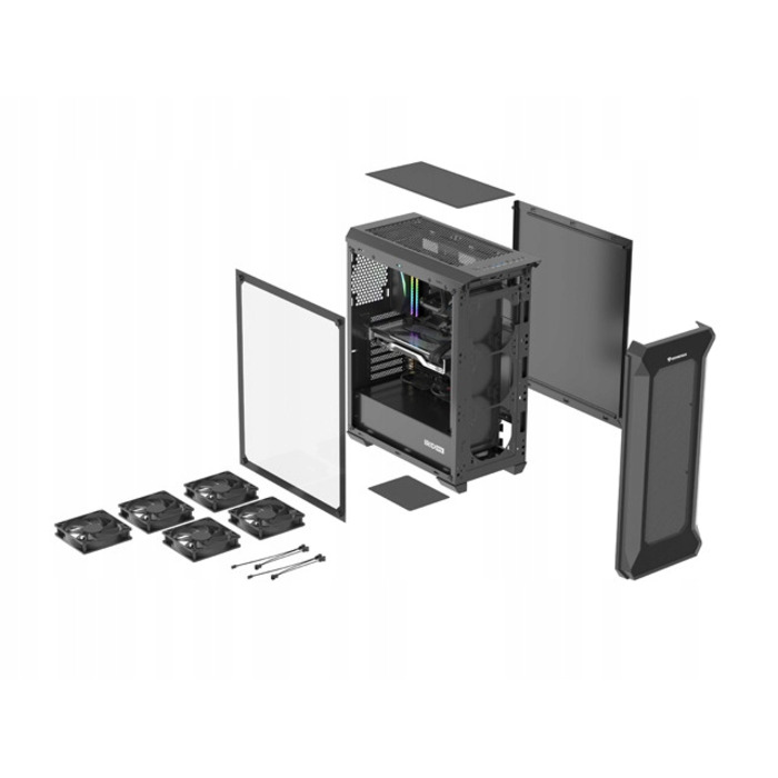 Корпус для ПК Genesis Irid 505F Midi Tower з вікном, чорний