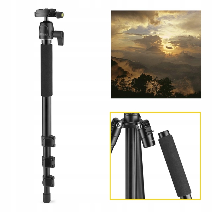 Подорожній алюмінівий штатив NATIONAL GEOGRAPHIC з моноподом, навантаження до 6 кг