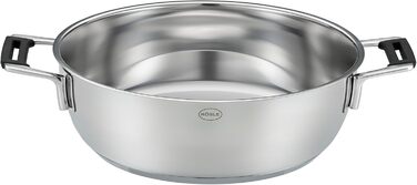 RÖSLE Silence Pro Nonstick Fry Pan - Stainless Steel 18/10, Heat Resistant to 260°C, 28cm