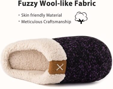 Тапочки домовими ULTRAIDAS для жінок, теплі плюшеві, з піною Memory Foam, розмір 42.5/44 EU, фіолетові