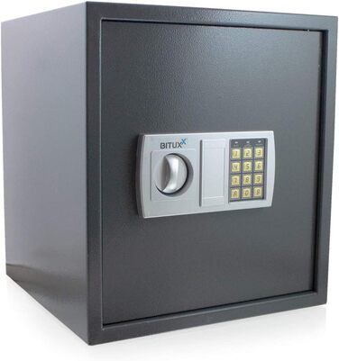 Електронний сейф для документів BITUXX: настінний, сталевий, для зберігання грошей та цінностей