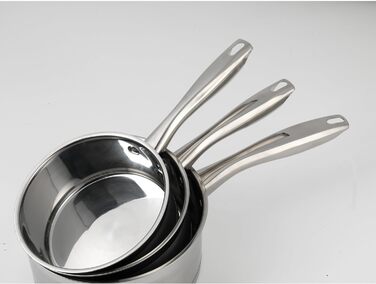 Набір каструль Salter Timeless 3-рівневий паровар з нержавіючої сталі, 18 см, з ручками та скляною кришкою, антипригарне покриття, пароварка для овочів, сумісний з індукційними плитами (3 шт.)