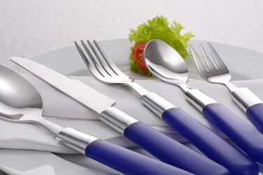 GRÄWE Starter Set for 6 People, 37-Piece, Stainless Steel Cutlery, 30-Piece Dinner Cutlery, including 3 Kitchen Knives, 3 Kitchen Utensils, Drawer Insert - Milano Series