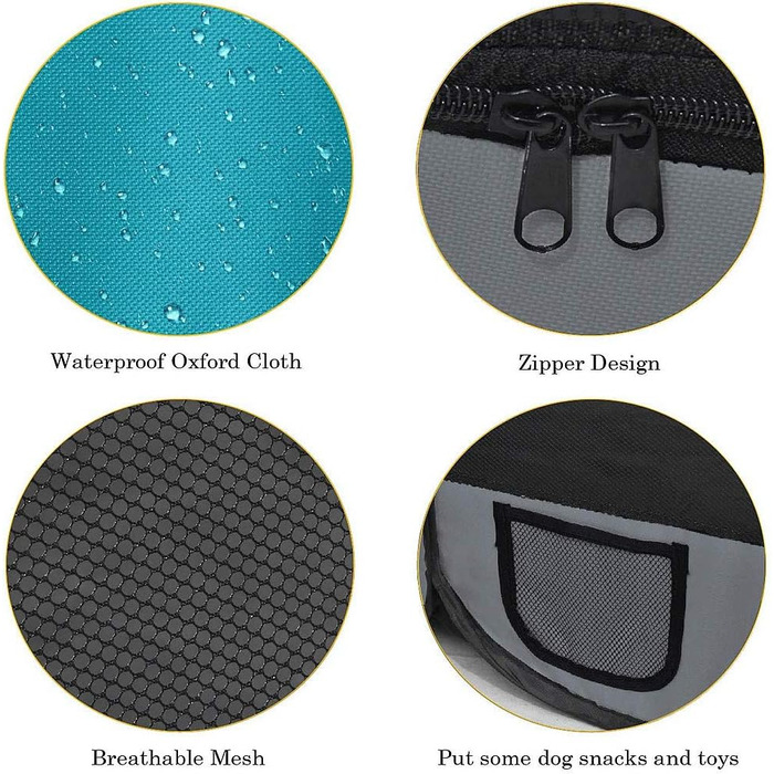 Клітка-забіг для тварин Melko Welpenlaufstall 125x125x64 см, розкладний, для собак, котів, кроликів